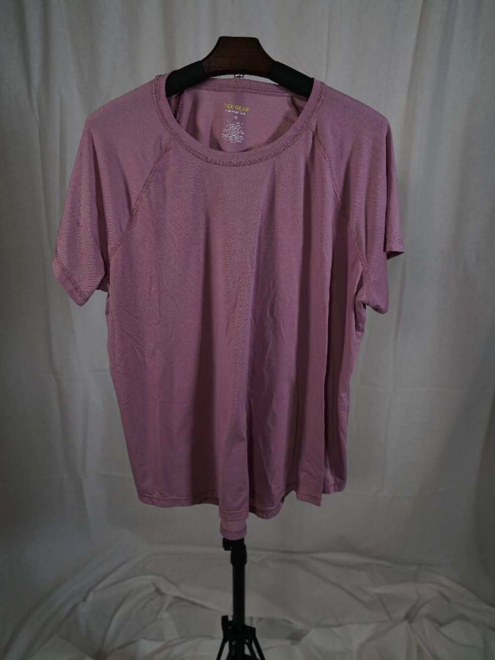 Tek Gear Mauve Pink Essential Tee Plus 1X Soft Athleisure Workout Top